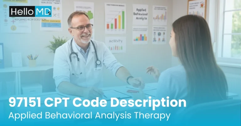 97151 CPT Code Description: Applied Behavioral Analysis Therapy