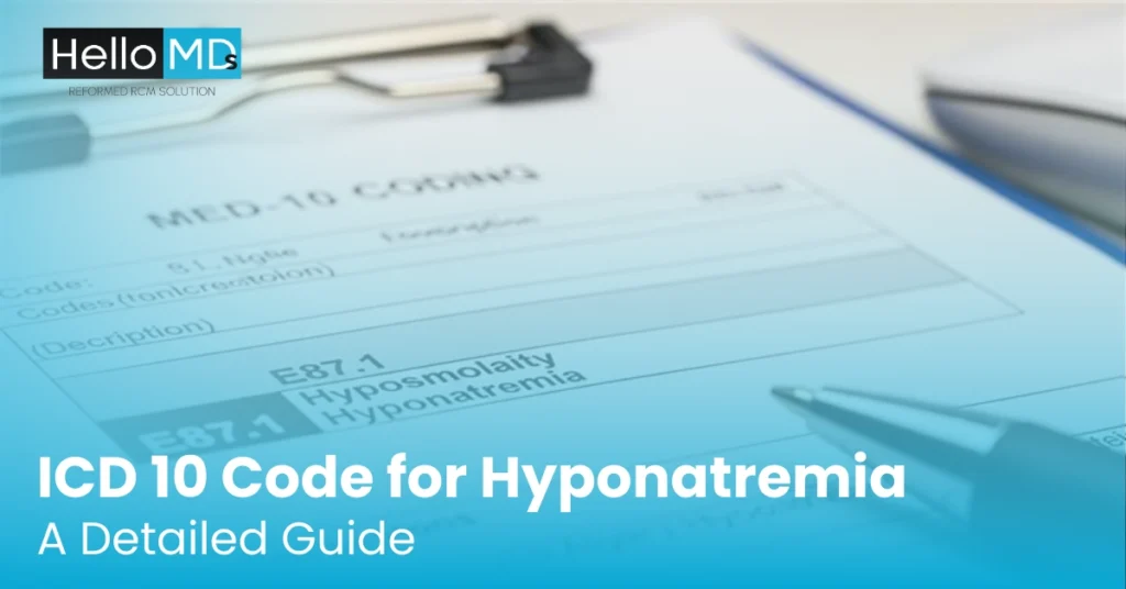 ICD 10 Code for Hyponatremia