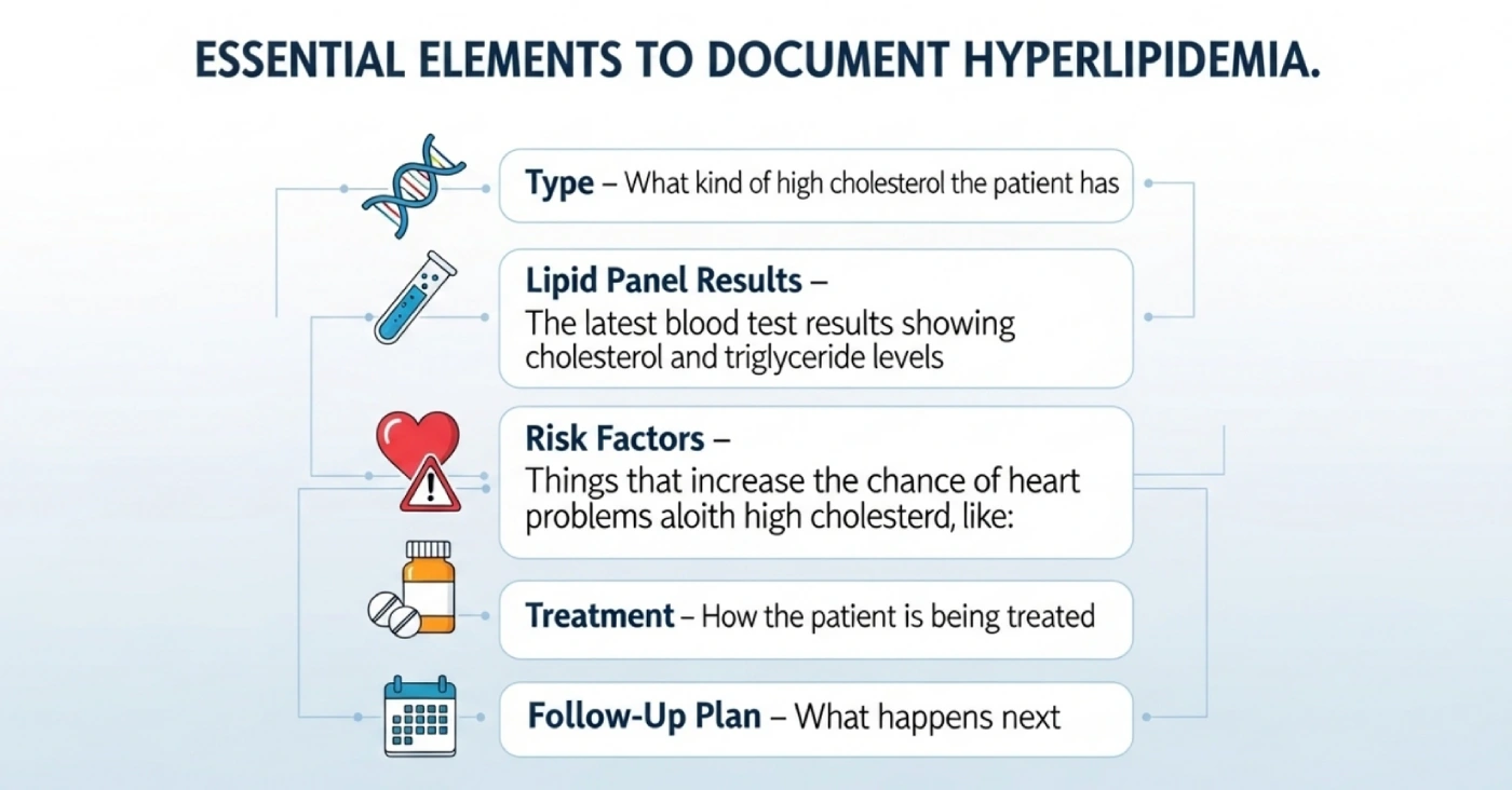 Essential Elements to Document Hyperlipidemia
