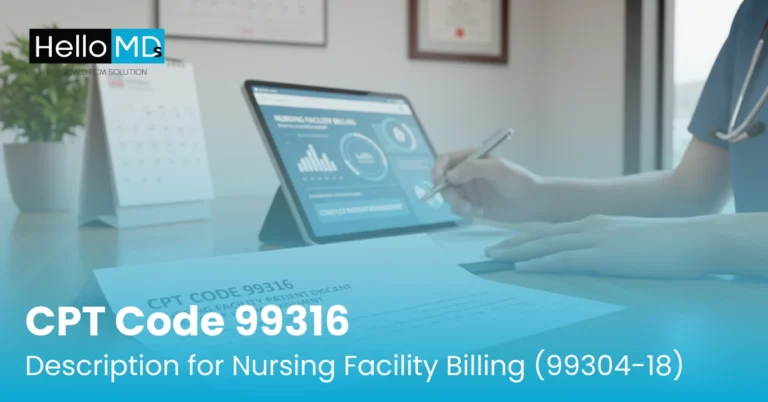 CPT Code 99316 Description for Nursing Facility Billing (99304-18)