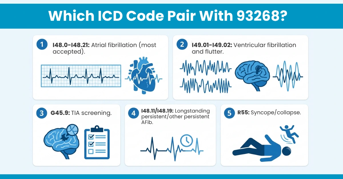 Which ICD Code Pair With 93268