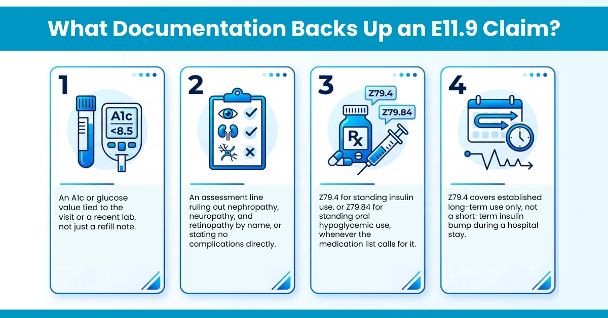 What Documentation Backs Up an E11.9 Claim