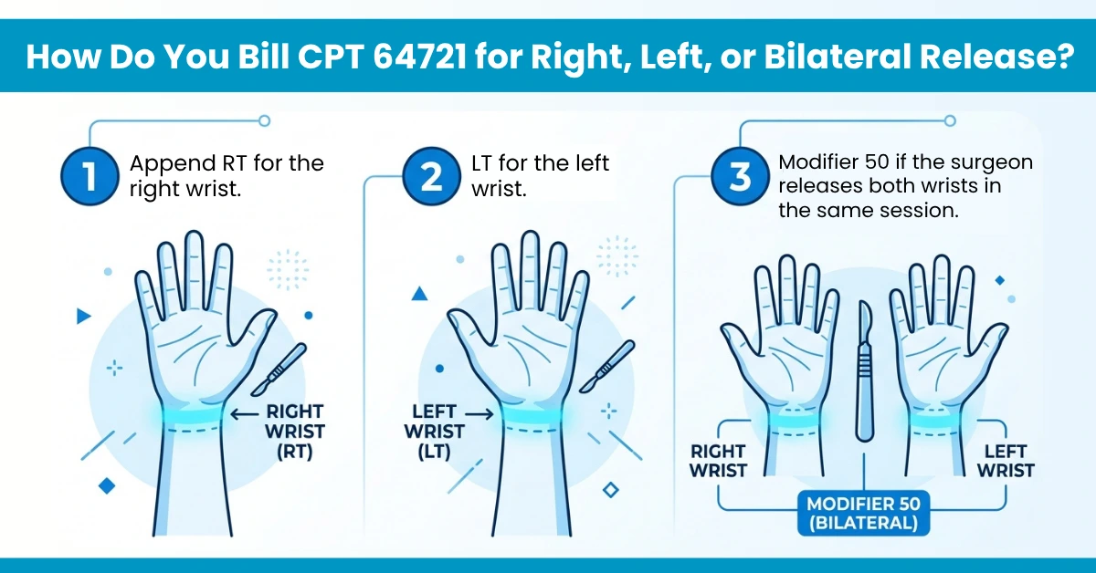 How Do You Bill CPT 64721 for Right, Left, or Bilateral Release